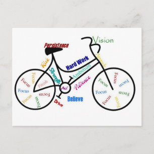 Motivatie bike, fiets, fietsen, sport, hobby briefkaart