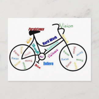 Motivatie bike, fiets, fietsen, sport, hobby briefkaart
