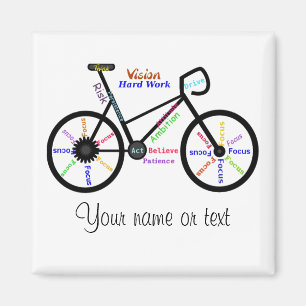 Motivatie bike, fiets, fietsen, sport, hobby magneet