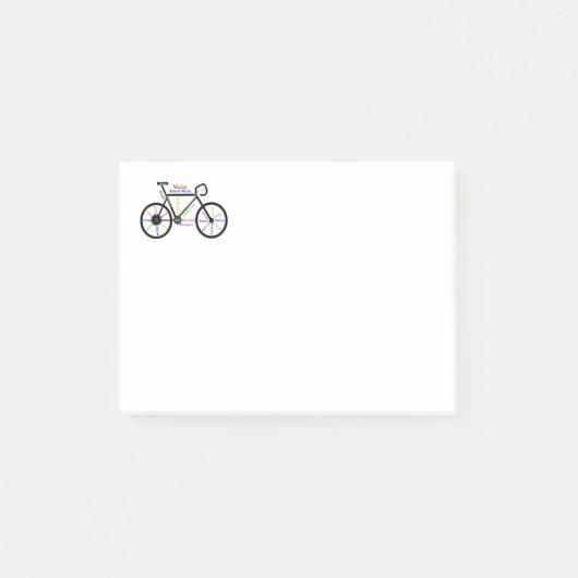 Motivatie bike, fiets, fietsen, sport, hobby post-it® notes (Voorkant)