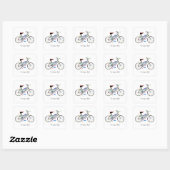 Motivatie bike, fiets, fietsen, sport, hobby vierkante sticker (Vel)