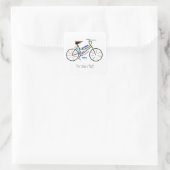 Motivatie bike, fiets, fietsen, sport, hobby vierkante sticker (Tas)