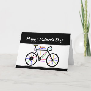 Motivatie bike, fiets, fietsende Vaderdag Kaart