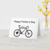 Motivatie bike, fiets, fietsende Vaderdag Kaart (Gele Bloem)