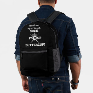 Motivatie biljartquote met vet ontwerp bedrukte rugzak