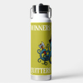 Motivatie blauwe inktvis Octopus Pirate Waterfles (Voorkant)