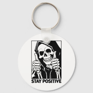Motivatie Blijf Positief Skelet Grim Reaper HA Sleutelhanger