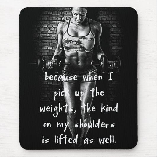 Motivatie Bodybuilding Gym Muismat (Voorkant)