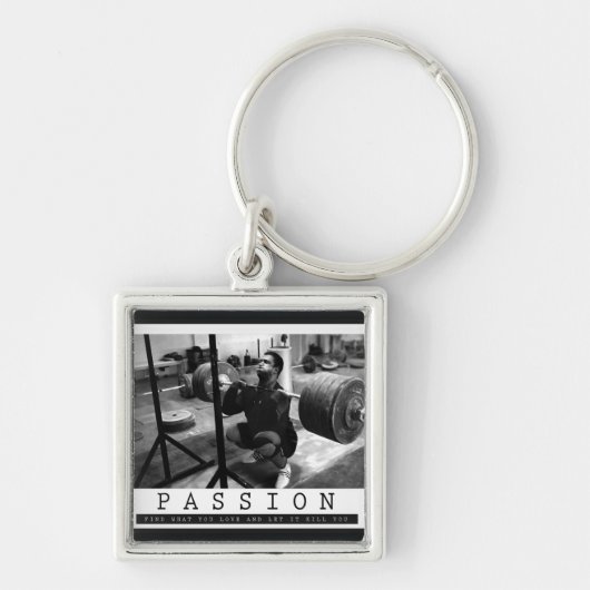 Motivatie Bodybuilding Gym Sleutelhanger (Voorkant)