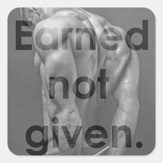 Motivatie Bodybuilding Gym Sticker (Voorkant)