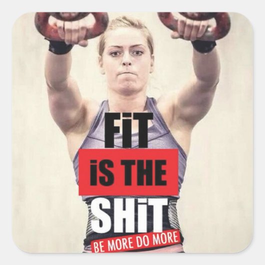 Motivatie Bodybuilding Gym Sticker (Voorkant)