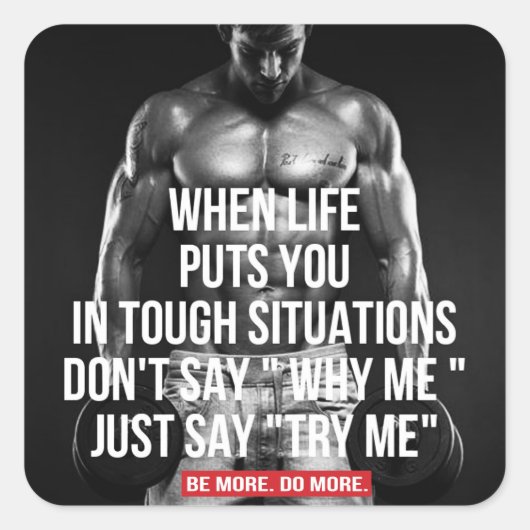 Motivatie Bodybuilding Gym Sticker (Voorkant)