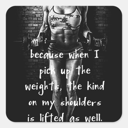 Motivatie Bodybuilding Gym Sticker (Voorkant)