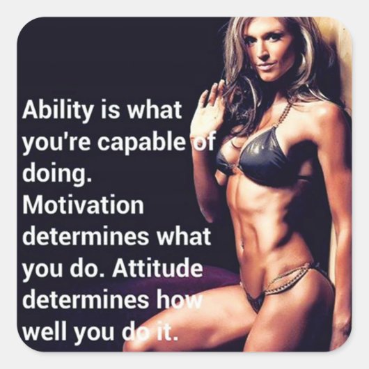 Motivatie Bodybuilding Gym Sticker (Voorkant)