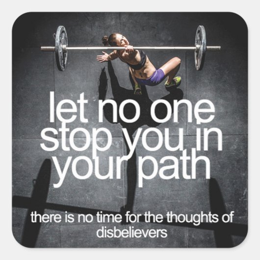 Motivatie Bodybuilding Gym Sticker (Voorkant)