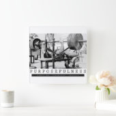 Motivatie Bodybuilding Gym Vierkante Klok (Huis)