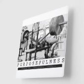 Motivatie Bodybuilding Gym Vierkante Klok (Hoek)