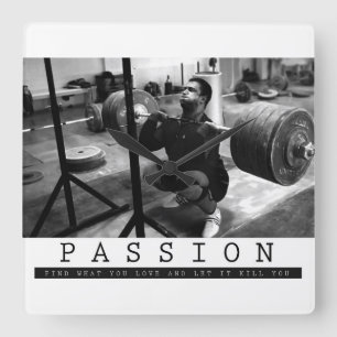 Motivatie Bodybuilding Gym Vierkante Klok