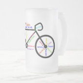 Motivatie bogen, fietsen, fietsen, sportwoorden matglas bierpul (Voorkant rechts)