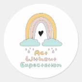 Motivatie boho-regenboog ronde sticker (Voorkant)