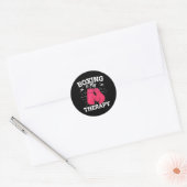 Motivatie boksontwerp voor pioniers ronde sticker (Envelop)