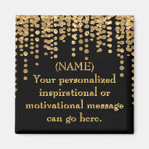 Motivatie boodschap voor zwart en goud