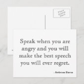 Motivatie briefkaart - Woede (Voorkant / Achterkant)