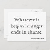 Motivatie briefkaart - Woede (Voorkant / Achterkant)