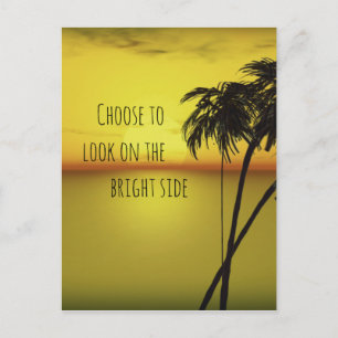 Motivatie Bright Side Quote met Ocean Briefkaart