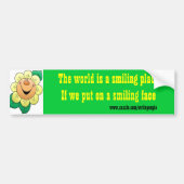 motivatie bumperstickerwereld bumpersticker (Voorkant)