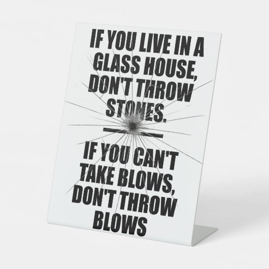 Motivatie bureauteken reclamebord met voetstuk (Voorkant)