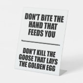 Motivatie bureauteken reclamebord met voetstuk (Voorkant)