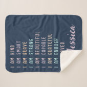 Motivatie cadeau voor tiener meisje gepersonalisee sherpa deken (Voorkant (horizontaal))