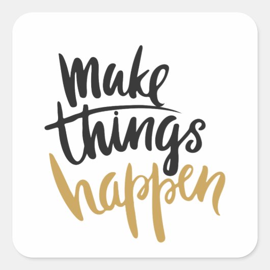 Motivatie cadeautje met kerstcadeauverpakking vierkante sticker (Voorkant)