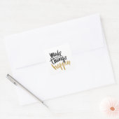 Motivatie cadeautje met kerstcadeauverpakking vierkante sticker (Envelop)