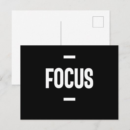 Motivatie cadeautjes voor ondernemers - Focus Briefkaart (Voorkant / Achterkant)