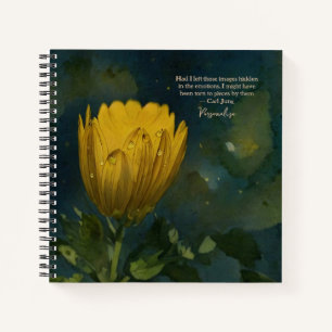 Motivatie Carl Jung Quote Yellow Flower Journal Notitieboek