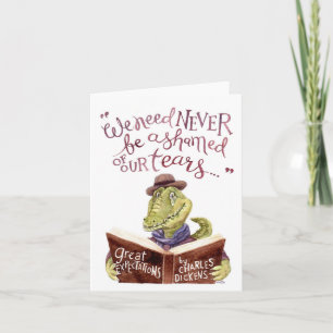 Motivatie Charles Dickens Quote Watercolor Croc Kaart