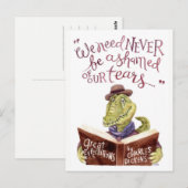 Motivatie Charles Dickens Quote Waterverf Croc Briefkaart (Voorkant / Achterkant)