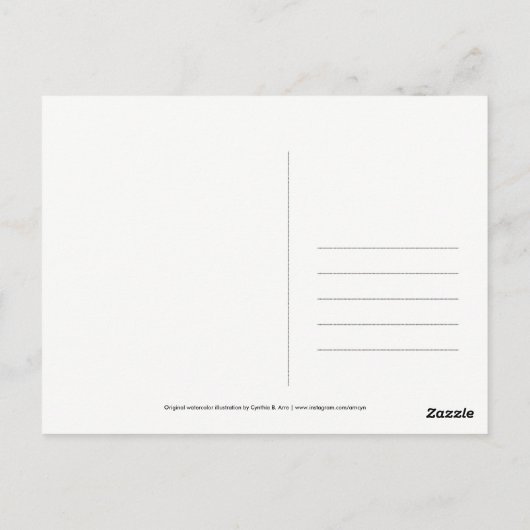 Motivatie Charles Dickens Quote Waterverf Croc Briefkaart (Achterkant)