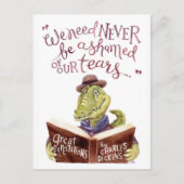 Motivatie Charles Dickens Quote Waterverf Croc Briefkaart (Voorkant)