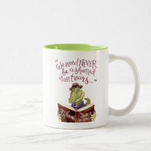 Motivatie Charles Dickens Quote Waterverf Croc Tweekleurige Koffiemok