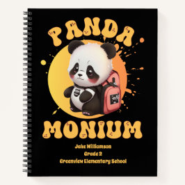 Motivatie Chibi Kawaii Panda Naam School Jaar Notitieboek