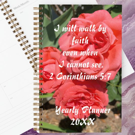 Motivatie Christelijk Bloemenbijbelvers Planner