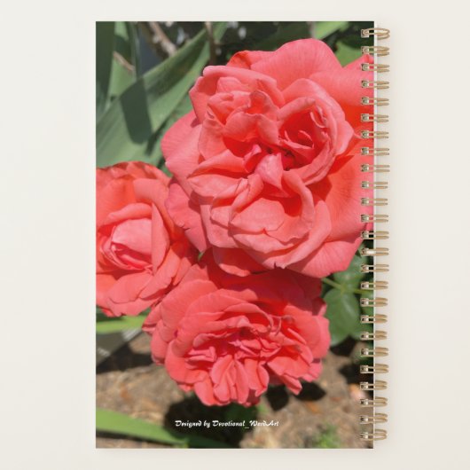 Motivatie Christelijk Bloemenbijbelvers Planner (Achterkant)