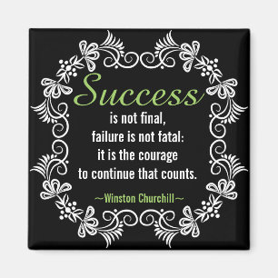 Motivatie Churchill Positieve hoogte Citaat Magneet