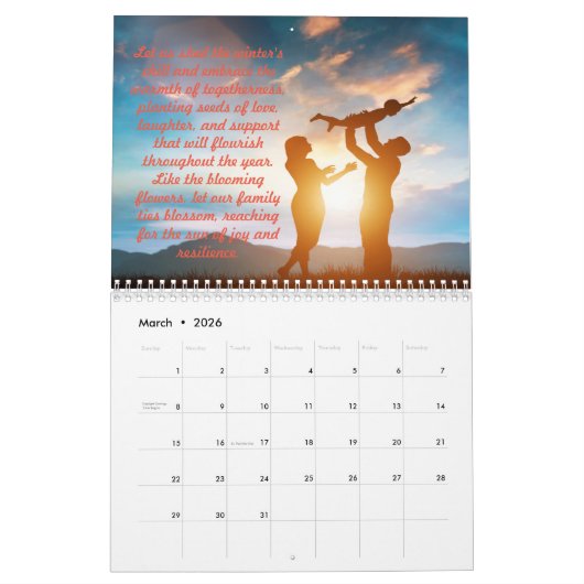 MOTIVATIE CITAAT 2024 FAMILIE KALENDER (Mar 2026)