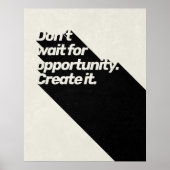 Motivatie Citaat 70s Typografie Long Shadow Poster (Voorkant)