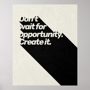 Motivatie Citaat 70s Typografie Long Shadow Poster