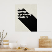 Motivatie Citaat 70s Typografie Long Shadow Poster (Keuken)